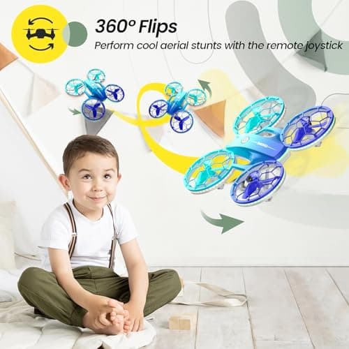 Drone for Kids and Beginners, Quadcopter Indoor Small with 2 Modular Batteries, 360° Flips, 3 Speeds, Auto Hover, LED Lights, Great Valentine‘s Day, Birthday Gift Toy for Boys and Girls - Thumbnail 3