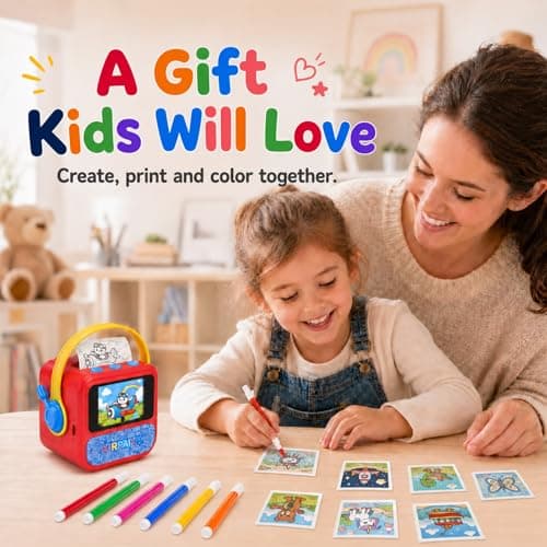 Sticker Maker for Kids, AI Voice Activated Mini Thermal Sticker Printer,Red - Thumbnail 6