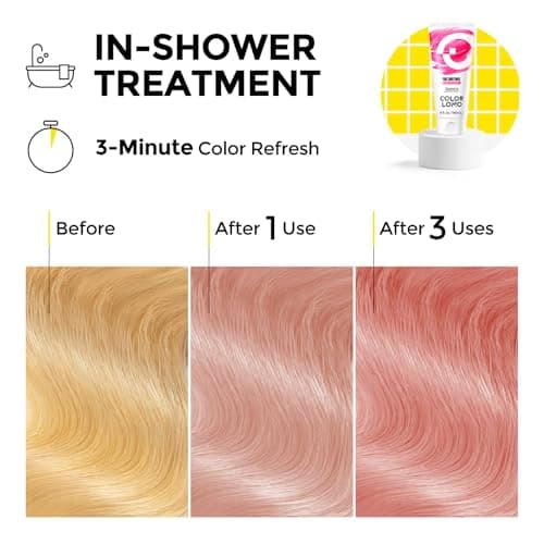 COLORLOMO Semi Permanent Hair Color - 6 oz Color Depositing Conditioner with Shea Butter & Almond Oil- Color Conditioner Depositing Hair Mask - Vegan, Paraben, Ammonia & Sulfate Free -Pink - Thumbnail 4