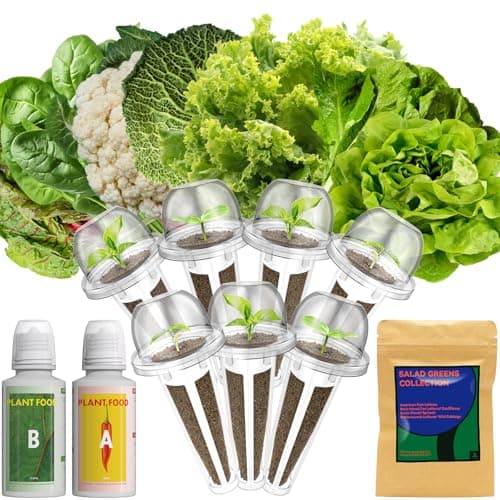 Lyko Heirloom Salad Greens Seed Pod Kit for AeroGarden, iDoo, Ahopegarden, GARDENCUBE, 7 Pods with American Fast/Paris Island/Buttercrunch Lettuce, Spinach, Swiss Chard, Cauliflower, Wild Cabbage - Image 1