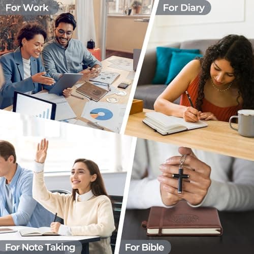 BIYUNRO Lined Journal Notebook for Women & Men, Hardcover Leather Journals for Writing, Diary, Journaling, Bible, Work & Travel, A5 (Brown) - Thumbnail 6