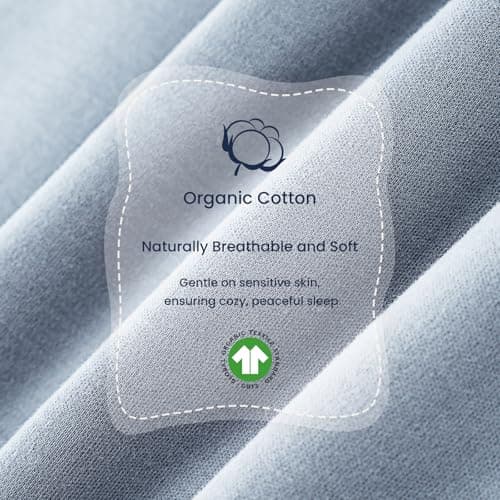 kaiya baby Unisex Toddler Sleep Sack with Feet, 2.5 Tog Baby Winter Sleep Sack Long Sleeve 6-18Months, Gifts for Boys & Girls, Blue Sky - Thumbnail 4