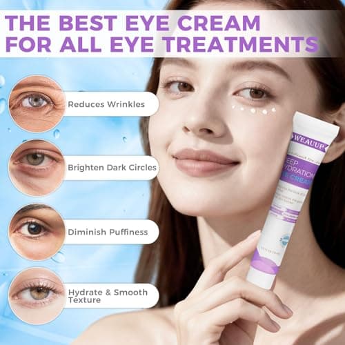 Eye Cream for Dark Circles & Puffiness – Revitalizing Formula with Retinol, Hyaluronic Acid, Caffeine, Peptides & Plant Extracts to Smooth Fine Lines - Thumbnail 2
