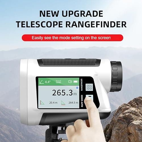Golf Rangefinder with Slope and Side Color Display, Voice Output - 1000 Yards Laser Range Finder for Golf, Caddie Assistance - Thumbnail 2
