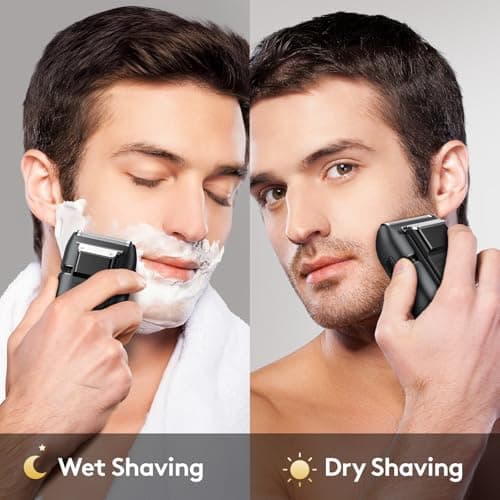 Brightup Electric Foil Shavers for Men - Smooth & Close Electric Razor for Men with Pop Up Trimmer - Wet Dry Shaving/Travel Lock/LED Display/IPX6 Waterproof - Thumbnail 6