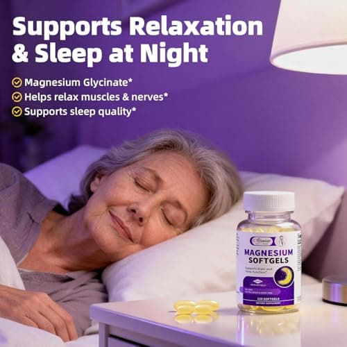 Magnesium Glycinate 400mg Softgels, Small Easy to Swallow High Absorption Magnesium Supplement, with Vitamin D3 & K2 for Sleep Relax Calm Muscle Bone* Health, 120 Gelcaps - Thumbnail 5