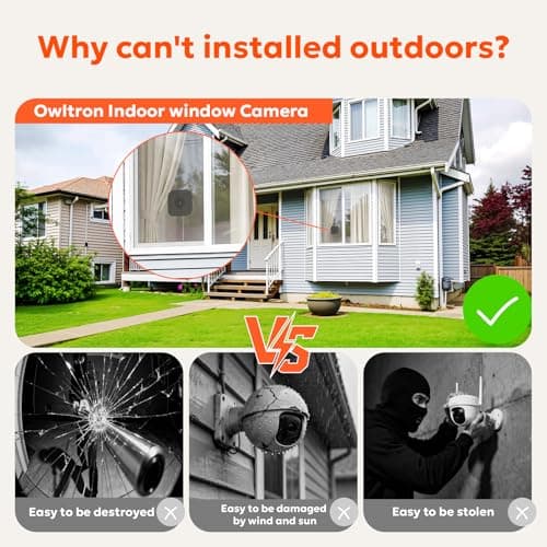 owltron 2K Window Camera, 5G & 2.4GHz WiFi Indoor Cameras for Home Security with Al Color Night Vision, Human/Motion Detection, Real-Time Alerts, Anti-Glare, Easy & Quick Install, 24/7 Recording - Thumbnail 6