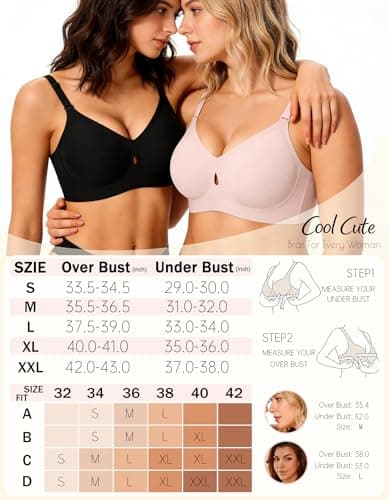 COOL CUTE Jelly Wireless Bras for Women Sexy Comfortable Bra Bralettes V Neck Spring Summer Fall Winter Clothes Apparel 2026 - Thumbnail 6