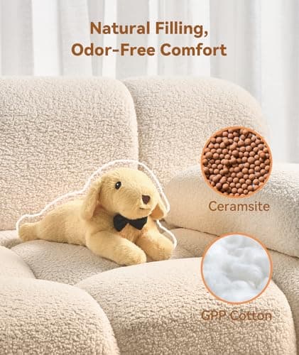 Dreamegg Microwavable & Weighted Stuffed Animal, Unscented Microwave Heating Pad for Period Cramps, 1.4 Lbs Puppy, Washable Cover, Realistic Hug, Cute Heatable Plushies, Gifts for Mother’s Day, Kids - Thumbnail 4