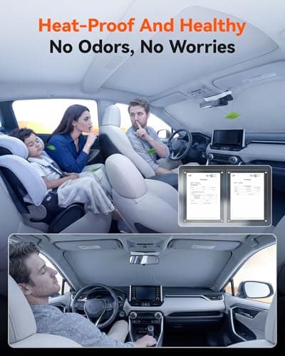 WOLFBOX Foldable Car Windshield Sun Shade for SUV Trucks Sedans 64''x34'' - Thumbnail 4