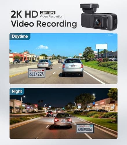 Mini Dash Cam Front 2K, Dash Camera for Cars,Dashcam Built-in WiFi Wireless with APP Control,Hidden-Style Single Car Camera, Included 32G Card, WDR, Night Vision, G-Sensor, 24H ParkingMode - Thumbnail 3