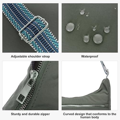 CLUCI Travel Purses for Women, Waterproof Nylon Crossbody Bags for Woman Trendy, Anti Theft Shoulder Handbags for Ladies - Thumbnail 6