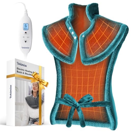 Premium Heating Pad for Neck, Shoulders and Back Pain Relief, 2.5lb Weighted Large 24"x33" Wearable Electric Heating Pad, Fast Heating, ETL Certified, Gift for Women and Men, Ideal for Mom & Dad - Image 1