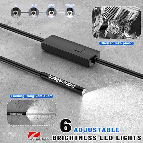 0.216 in Ultra-Thin Snake Inspection Borescope, Pancellent Type C Endoscope, Scope 1920P with 6 LED Lights for Android and iOS Smartphone, iPhone, iPad, Samsung (16.5FT) - Thumbnail 4