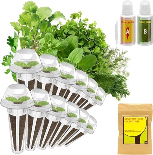 inbloom Culinary Herbs Seed Pod Kit for Hydroponics Growing System, 12 Pods (350+ Seeds with Basil, Parsley, Shis0, Liquorice, Mint, Cilantro, and Chic0ry) - Image 1