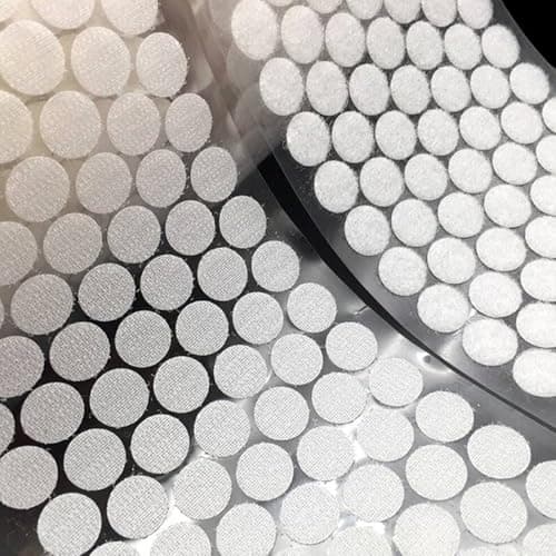 600pcs Hook and Loop Sticky Dots, 0.6-Inch Hook & Loop Glue Dots Circle Round White Dot Stickers for Fabric Classroom Arts Crafts Home Office Use, No Sew (300 Pairs) - Thumbnail 5