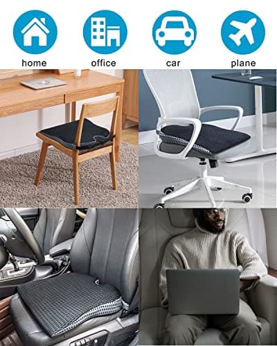 MargGona Car Wedge Seat Cushion for Car and Truck Seat Office Chair Wheelchair - Memory Foam Seat Pad for Sciatica Tailbone Pain Relief - Thumbnail 6