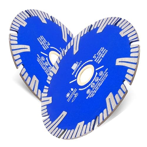 Diamond Turbo Cutting Blade 5",BRSCHNITT 2pcs Diamond Saw Blade for Granite,Marble,Concrete,Porcelain Tile,Ceramic Tile,Masonry - Image 1