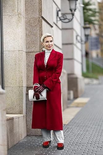 BEAUSEEN Women's Platform Chunky Penny Loafers Comfortable Lug Sole Slip-On Business Work Casual Dressy Shoes Red, 9.5 US - Thumbnail 2