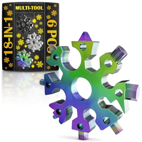 18 in 1 Snowflake Multi Tool Set of 3 – Compact and Portable Stainless Steel Snowflake Multitool Keychain Screwdriver | Keychain Bottle Opener for Men | Universal Use for Travel, Home and Work - Image 1