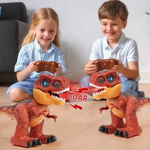 ShenFortune Remote Control Dinosaur Toy, 2.4Ghz Electric Toy, Realistic RC Dinosaur Toy, Suitable for Children Aged 3 to 5,3D Realistic Appearance,Suitable as Birthday/Halloween - Thumbnail 6