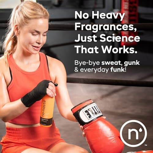 Nonaste Odor Eliminating Spray for Shoes, Gym Bags, Sports Gear & Yoga (16 Oz, Pack of 1) | Long-Lasting Fabric Refresher with Enzymes | Shoe Deodorizer & Gym Bag Deodorizer, Fabric-Safe - Thumbnail 3