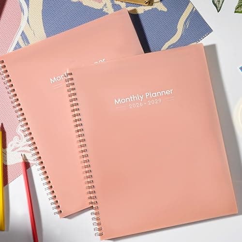 2026-2029 Monthly Planner - 3 Year Planner 2026-2029, July 2026 - June 2029, 9" x 11'', 3 Year Calendar Planner 26-29, 36 Monthly Calendar with Tabs, Notes Pages, Inner Pocket - Pink - Thumbnail 2