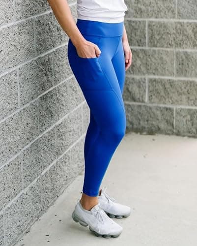 GAYHAY High Waisted Leggings with Pockets for Women - Soft Opaque Tummy Control Pants for Running Cycling Yoga - Thumbnail 2