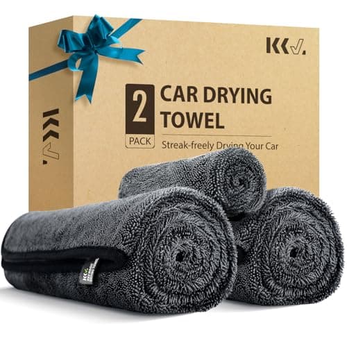 KKV 2-Pack Microfiber Towels (35"x 24") Extra Large Ultra Absorbent Drying Towel for Cars and Trucks, Without Streaks, Scratches, or Water Spots - Image 1