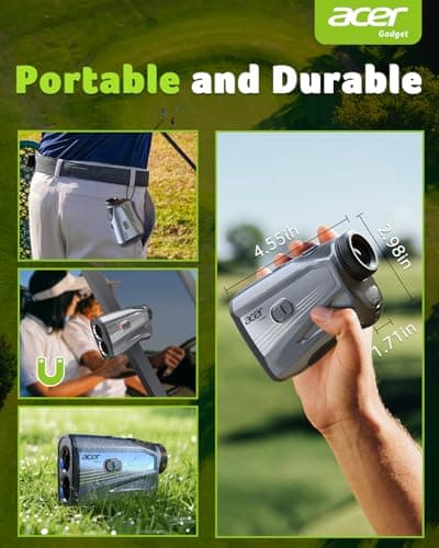 Acer Golf Rangefinder with Slope - 1200 Yards Laser Range Finder for Hunting, 6X Magnification Rangefinders Golf with Flag Pole Locking Vibration, Rechargeable Magnetic Golfing Gift for Men - Thumbnail 6