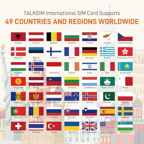 International Data SIM Card 12GB 30Days, 5G/4G LTE Coverage in USA and 49 Countries |UK, Europe, Asia, Oceania Prepaid Travel Data Only SIM for Portable WiFi Mobile Hotspot, Tablet, No Contract - Thumbnail 4