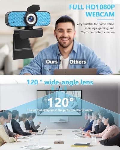 VDOR Webcam 1080P for Online Learners: Lag-Free Video & Built-in Mic for Zoom Class | Portable Design Fixed Focus USB Camera - Thumbnail 2