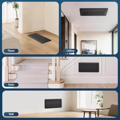 YEHANLY Magnetic Vent Covers with Vent Screen 5.1x11.3 Inch, Black Mesh Vent Covers for Floor, Wall, Ceiling Air Vents to Block Dust, Pet Hair, Fits Standard HVAC Floor Registers in Home, RV, 3 Pack - Thumbnail 5