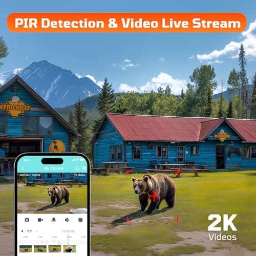 4G LTE Cellular Security Camera 180°Automatic Intrusion Detection and 360°Panoramic View Home and Outdoor Security Camera with Solar Panel, 2K Video Illumination at Night-4G-New - Thumbnail 6