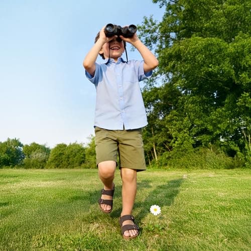 DREAM PAIRS Girls Boys Slides For Kids Non-Slip with Adjustable Straps for Indoor & Outdoor Toddler Little Kid/Big Kid,Size 3 Little Kid,Dark Brown,SKSS26001K - Thumbnail 2