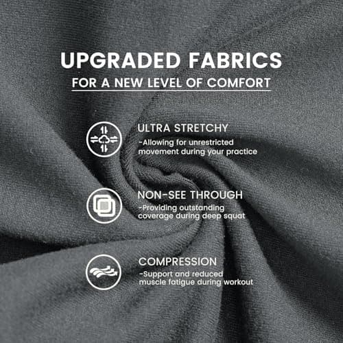 GAYHAY High Waist Yoga Pants with Pockets, Leggings for Women Tummy Control Compression Workout Leggings for Women Dark Grey - Thumbnail 4