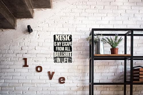 Carastora Vintage Rock Music Tin Sign – Rustic Metal Wall Art for Man Cave, Garage, Bar, Music Room, 8x12 Inch Retro Decor for Home or Studio - Thumbnail 3