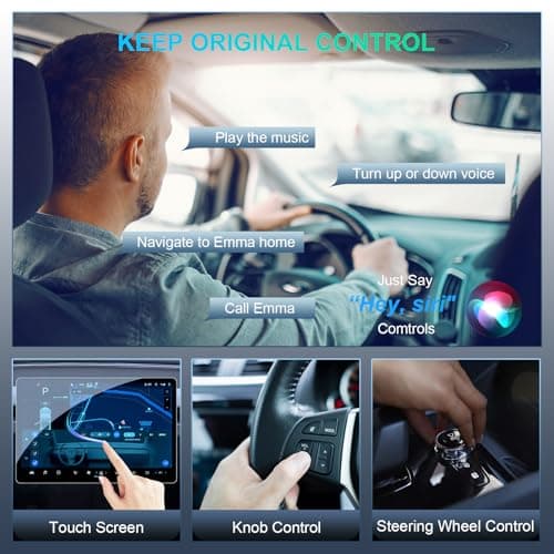 Wireless Carplay Adapter for iPhone with Audio Reactive Lighting, 2025 Upgraded for Apple Carplay Dongle USB and Type C Port, Plug & Play, Auto Connect,Convert Wired to Wireless,Grey - Thumbnail 2