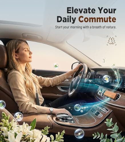 Natural Wooden Car Air Freshener for Vent Clips- Cherry/Vanilla/Bubblegum Scents, Long-Lasting Odor Eliminator with Metal Clip, 3 Refillable Wood Chips for Cars/Trucks/SUVs - Thumbnail 5