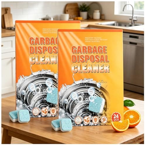 48 Pieces Garbage Disposal Cleaner Tablets, Citrus Scent Deep Cleaning Tablets, Ideal for Kitchen Sinks, Drains and Waste Disposal Units, Dissolve Grime & Neutralize Odors, 24 Month Household Supply