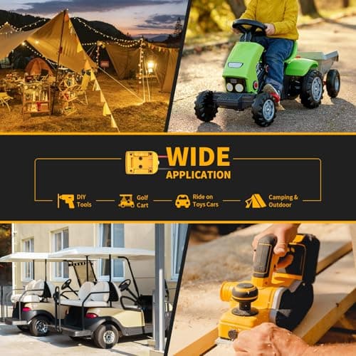 DC 20V to 12V Step-Down Converter with Switch Compatible with Dewalt 20V Battery, Over-Discharge Protection, DC12V 20A 240W Buck Converter Voltage Regulator for Golf Cart RC Car Truck DIY - Thumbnail 6