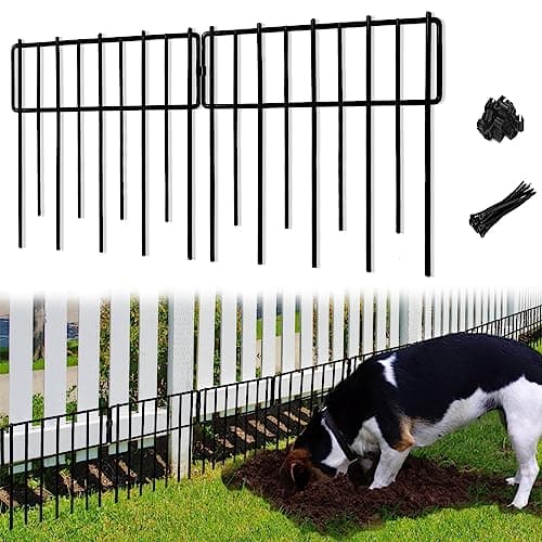 Animal Barrier Fence, 10 Pcs Upgrade 1.26 in Gap Decorative Fences No Dig Fence for Rabbits and Dog Ground Defense, Rustproof Metal Wire Garden Fence Border for Garden & Patio Landscaping - Image 1