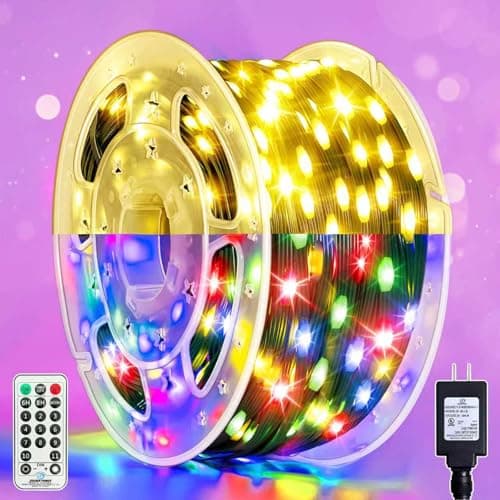 Soagrc Outdoor Christmas Lights, 400LEDs 131FT Christmas Tree String Lights, IP67 Waterproof 11 Modes Warm and Multicolor Holiday Lights with Remote for House Yard Xmas Decorations - Image 1