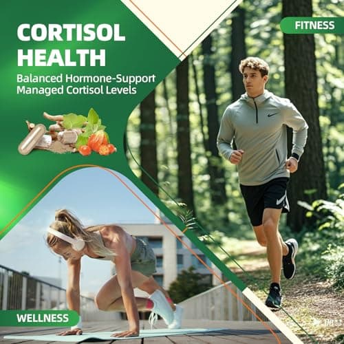 B BEWORTHS Cortisol Supplements for Women Men, 10-in-1 Cortisol Detox with Ashwagandha, Magnesium, L-Theanine, Balanced Cortisol Levels, Night & Calm Support, 120 Vegan Capsules - Thumbnail 6