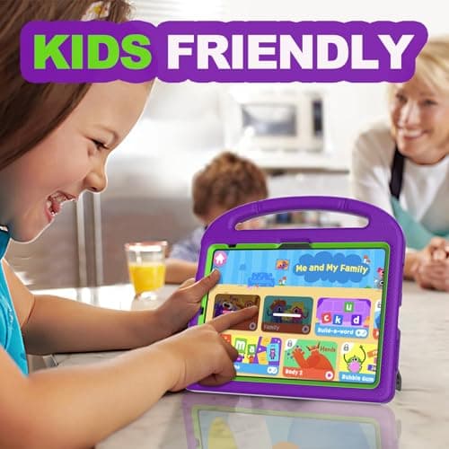 YIHE Kids Case for iPad A16 11th Generation (11-inch, 2025) & 10th Gen (10.9" 2022) | Shockproof Tablet Cover with Built-in Screen Protector & Pencil Holder for iPad 10.9/11 Inch, Purple Green - Thumbnail 4