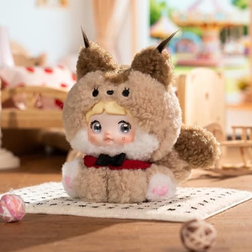 POP JOY Nommi Plush Blind Box Sitting Zoo Series Soft Vinyl Stuffed Collectible Toy Figures Cute Animal Surprise Mystery Gift 3+ Single Box - Thumbnail 6