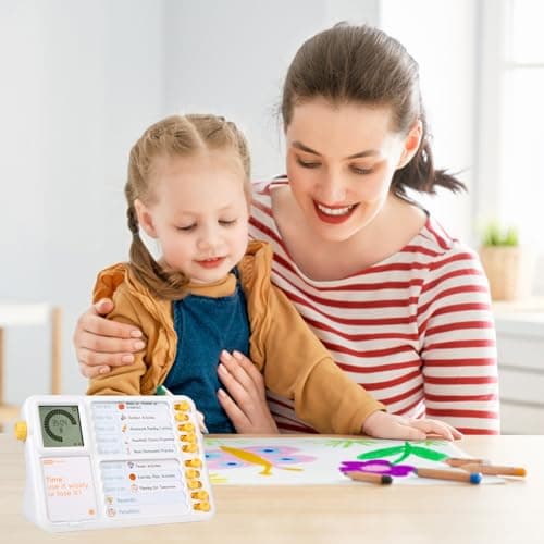 Visual Timer for Kids with Planning Board, ADHD Timer for Kids, Daily Chore Board-Checklist for Autism, Visual Schedule, Time Management, Silence Timer for Home School - Thumbnail 4