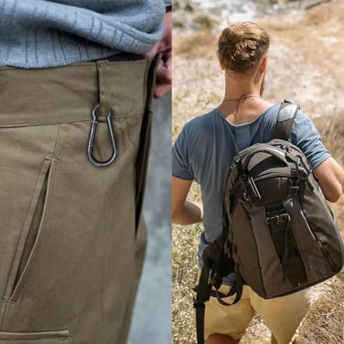 Prowin 5PCS M6 Heavy Duty Spring Snap Hook - 2.36 Inch Steel Carabiner Clips, 530LBS Capacity, Quick Link Rope Connector for Hammock, Swing, Camping, Hiking, Outdoor Gear, Pet Leash - Thumbnail 6