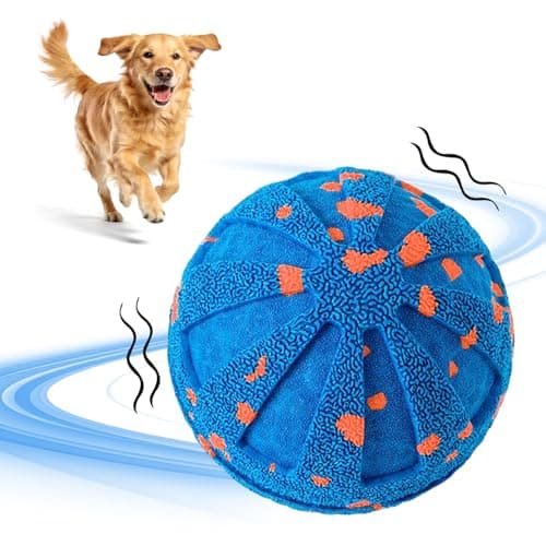 Interactive Dog Ball Toy for Medium Large Dogs, Durable E-TPU Bouncing Ball with Rechargeable Battery, Waterproof for Outdoor Play, Keeps Dogs Engaged (Blue) - Image 1
