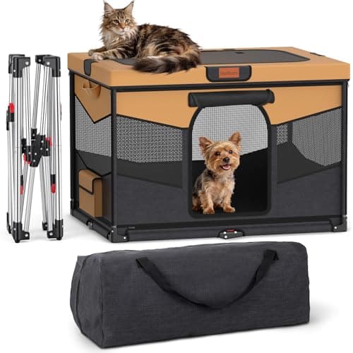 LOOBANI Foldable Dog Playpen for Small Dogs- Indoor/Outdoor Puppy Playpen with Removable Washable Fabric Enclosure, Sturdy Steel Frame & 690D Oxford Cloth,Portable Crate for Puppies & Cats,32"x24"x22" - Image 1